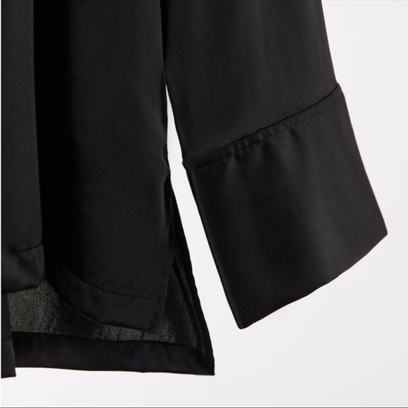 100%Silk button down shirt black - Picture 7 of 7